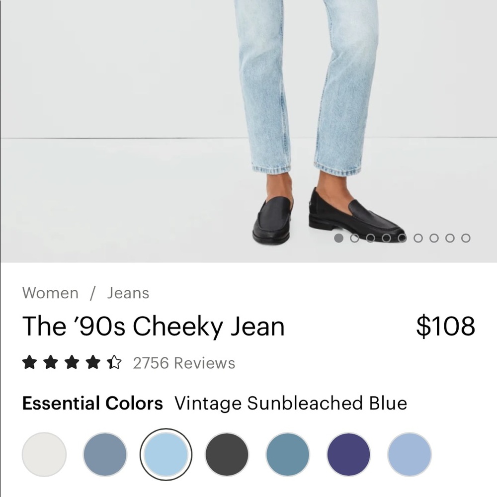 everlane 90’s cheeky jean - size 26 crop